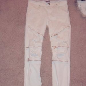 White Ripped jeans